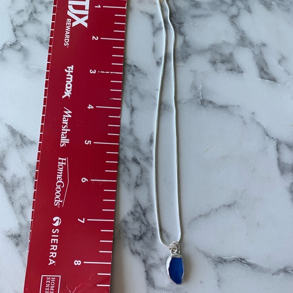 Genuine seaglass rare blue piece sterling - Picture 3 of 7